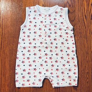Kissy Kissy Sleeveless Playsuit / Romper in a Patriotic Stars Print, Size 12-18M
